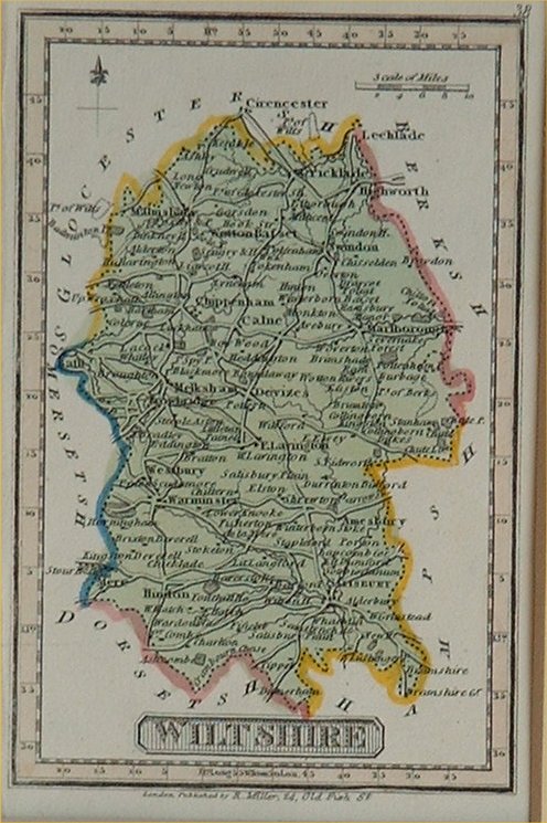 Map of Wiltshire - Miller